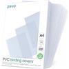 Pavo - A4 200 mic Copertine per raccoglitori PVC, confezione da 100 fogli, Trasparente