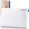 NOFFA Cuscino Basso Duro 6 cm in Memory Foam per Prono, Cuscino Letto Basso Guanciale per Dormire, Cuscino Sottile e Piatto Adulto 60x40cm