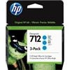 3ED77A Cartuccia HP 712 3-pack Ciano 29 ml