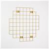 Griglia TP K01 espositore a muro con attacchi oro 90x90 cm