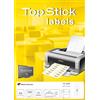 TopStick Etichette CD autoadesive a tutta pagina, 2 etichette per foglio A4, 100 fogli, Ø 117 mm, 200 etichette, etichette adesive DVD opache vuote, per stampanti laser e inkjet, bianco