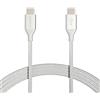 Amazon Basics Cavo di ricarica rapida da USB-C a USB-C 2.0, cavo intrecciato in nylon, velocità 480 Mbps, certificato USB-IF, per Apple iPhone 16/15, iPad, Samsung Galaxy, tablet, laptop, 3m,argento