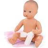 Götz 0753010 Bambola neonata Aquini - bambola da bagno alta 33 cm con occhi azzurri dipinti e senza capelli - bambola da bagnetto a partire da 18 mesi