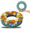 com-four® 1x Spugna per Composizioni Floreali di Forma Anello - Schiuma Floreale Fiori Freschi - Floral Foam Bricolage per Matrimonio, Pasqua, ecc. (01 pezzo - anello)