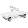 SONGMICS CRW008WT-8 - Set di 8 grucce con gancio girevole e clip regolabili, lunghezza 35,5 cm, colore: bianco