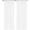 heimtexland® tenda decorativa, con passanti e nastro arricciato, tinta unita, color bianco, 175 x 140 cm (altezza x larghezza), oscurante ma lascia passare la luce, colore naturale opaco, con bella caduta leggera, tessuto Ökotex, tipo 117