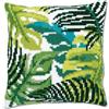 VERVACO Kit Cuscino Punto Croce Foglie BOTANICHE Set Ricamo Principianti Cuscini Gobelin Decorativi ca. 40 x 40 cm Accessori per Lavoretti Creativi DIY Casa Decor Hobby Adulti Cross Stitch