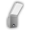 GEV Nina GEV Applique da parete LED con sensore di movimento, IP 44, 570 Lumen, 3000 K, luce bianco caldo, 10 W, Grigio Argento, 16,5 x 10 x 25,6 cm