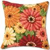 VERVACO Kit Cuscino Punto Croce Fiori Estivi Set Ricamo Principianti Cuscini Gobelin Decorativi ca. 40 x 40 cm Accessori per Lavoretti Creativi DIY Casa Decor Hobby Adulti Cross Stitch
