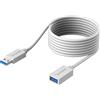 SABRENT Cavo Prolunga USB 3.2 Gen1 (3m) Maschio a Femmina, Cavo Estensione USB Trasferimento Dati e Ricarica per Hub & Chiavetta USB, Disco Rigido Esterno,Tastiera, Mouse Stampante, Bianco (CB-301W)