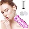 CAPMESSO Elettrostimolatore viso per donna, CAPMESSO Rasoio capelli con fascia regalo Donna Capelli facciali Epilatore Epilatore viso per capelli viso, braccio sotto braccio Gambe depilatore (Rosa)