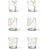 SELETTI set da 6 bicchieri KINTSUGI GLASS - 2x09656+2x09657+2x09658