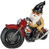 Design Toscano Axle Grease lo gnomo motociclista da giardino Statua con motocicletta, poliresina, a colori, 33 cm