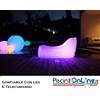POLTRONA LUMINOSA SAGOMATA, GONFIABILE E GALLEGGIANTE IN MATERIALE IMPERMEABILE