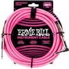 Ernie Ball, Cavo intrecciato per strumenti, dritto / angolato, 5,49 m, rosa neon