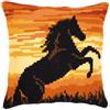 VERVACO Kit Cuscino Punto Croce Stallone Set Ricamo Principianti Cuscini Gobelin Decorativi ca. 40 x 40 cm Accessori per Lavoretti Creativi DIY Casa Decor Hobby Adulti Cross Stitch