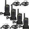 Retevis RT668 Walkie Talkie, PMR446 Licenza-libero Ricetrasmittenti Radioline Walkie-Talkie, VOX, Anticaduta, Antipolvere, Ricetrasmettitore con Auricolari per Fornitori, Magazzino (Nero, 4 Pezzi)
