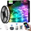 Lepro 5M Striscia LED WiFi Smart con Musica, 16 Milioni Colori RGB, 24W Strisce LED Intelligente per TV Controllo da Voce e APP, Compatibile con Alexa/Google Home, Incluso Telecomando e Controller