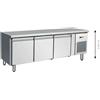 Forcar Tavolo Refrigerato Gastronomia Positivo Forcar - 3 Porte GN1/1 - Altezza 65 cm