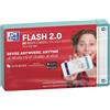 OXFORD Flash 2.0 - 80 Spine Bristol Flash Cards 7,5 x 12,5 cm, sfondo bianco tinta unita, cornice verde menta