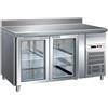 Forcar Tavolo Refrigerato Gastronomia Positivo Forcar - 2 Porte Vetro GN1/1 - con Alzatina