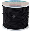 BENECREAT 70m 1.5mm Cavo Elastico Nero Cavo Elastico Filo per Perline in Nylon Filo Elastico per Perline Capelli e Artigianato