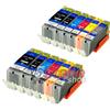 KIT 12 CARTUCCE XL COMPATIBILI CON CANON PGI-550BK CLI-551BK CLI-551C CLI-551M CLI-551Y CLI-551GY NERO+COLORI - NO-NAME