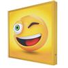 CCRETROILUMINADOS Poster Vintage Illuminato con Luce Led con Cornice in Legno Giallo Emoticon 0003