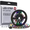 BTF-LIGHTING WS2812e Fili in lega ECO RGB 5050SMD Indirizzabile individualmente 1m 60Pixel PCB nero flessibile Full Color LED Pixel Strip Dream Color IP30 Non impermeabile Solo progetti fai-da-te DC5V
