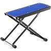 Tiger Gst35 Poggiapiedi per Chitarra, Poggiapiedi Pieghevole Regolabile in Altezza per Chitarra Classica, Acustica Elettrica, Blu