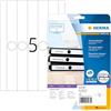 HERMA Etichette per Raccoglitori, 34 x 297 mm, Etichette Adesive A4 per Stampante, 5 Etichette per Foglio, Bianco