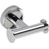 Inda A6020BAL STYL Appendiabiti Doppio da Parete, Acciaio Inox, Lucido, 8 x 8 x 5 cm