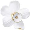 Kare Design decorazione da parete Orchid, bianco/oro, Ø25cm accessorio da parete, orchidea, deco floreale