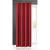 Eurofirany Rita Tenda Liscia Semplice Monocolore - 8 Occhielli Moderni, Camera da Letto, Soggiorno, Salone, cameretta dei Bambini, 1 Pezzo, Poliestere, Colore: Rosso, 140 x 250 cm