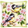 VERVACO Kit Cuscino Punto Croce Uccelli E Fiori Set Ricamo Principianti Cuscini Gobelin Decorativi ca. 40 x 40 cm Accessori per Lavoretti Creativi DIY Casa Decor Hobby Adulti Cross Stitch