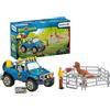 Schleich Veicolo 4x4 con Dinosauro - Set Gioco Avventure Preistoriche
