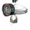 Riduttore di pressione Co2 per bombole monouso 11x1 o ricaricabili 21.8X1/14" con manopola a 90° SR-02 (or)