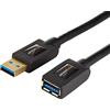 Amazon Basics Cavo prolunga USB-A 3.0 maschio/A femmina, 1.8 m, confezione da 2, Nero