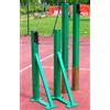 (04) PALI PER TENNIS TUBO QUADRO MM 80X80 VERNICIATI FISSAGGIO AL SUOLO A VITE