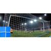 (02) COPPIA RETI CALCIO TRECCIA MM. 5 C/N MT. 7,50x2,50 PROFONDITA' 200X200 CM