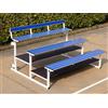 (12V) TRIBUNA INTERNO 2 MT SEDUTA 3 FILE 12 POSTI DOGHE IN ALLUMINIO + PVC BLU