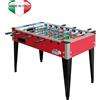CALCIOBALILLA CALCETTO ROBERTO SPORT MODELLO COLLEGE ASTE TELESCOPICHE ROSSO