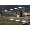 (04) COPPIA PORTE CALCIO 7,32x2,44 TRASP. IN ALLUMINIO UNI EN 748 RETI INCLUSE