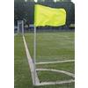 (07) SET 4 PALI CALCIO D'ANGOLO PROFESSIONAL BANDIERINE CLIP E BUSSOLE SNODATI