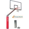 (05) 1/2 IMPIANTO BASKET A BUSSOLE MONOTUBOLARE DI ACCIAIO ZINCATO SBALZO CM 225