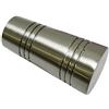 Gardinia Terminale per Asta per Tende, Apollo, Metallo, Effetto Acciaio Inox, Ø 20 mm, 2 unità
