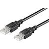 Ewent Cavo USB 2.0 Tipo A/Maschio a A/Maschio, Doppia Schermatura AWG 28 in Rame, velocità di Trasferimento Dati Fino a 480Mbit, 3m, Nero