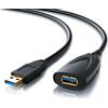 CSL-Computer CSL - Cavo ripetitore USB - Prolunga USB 3.2 da 5m Metri Extention Cable Attivo con Ingresso per Alimentatore Esterno - Amplificatore del Segnale - Ripetitore - USB 3.0 Super Speed - Nero
