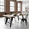 MIlani Home GREGORY - tavolo da pranzo moderno in acciaio e legno spessore 6 cm