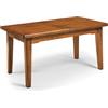 MIlani Home LENNOX - tavolo da pranzo allungabile in legno massello cm 85 X160/205/250/295/340